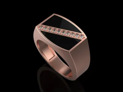 man  signet ring model 486 3D print model