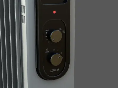 Oil Radiator Low-poly 3D model