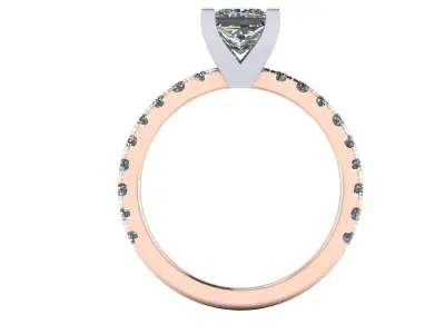Solitaire Diamond Women Fashion Ring R15 3D print model