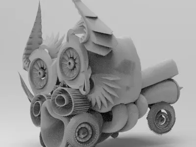 car fantasy Low-poly 3D model