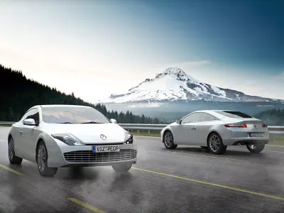 City silver car 3D model