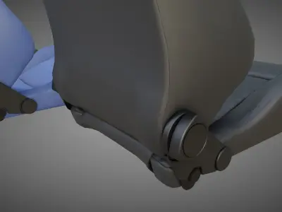 Car Seat Recaro Classic Low-poly 3D model