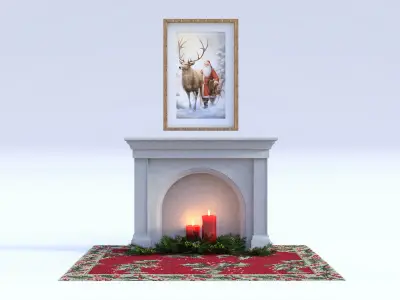 Christmas Micro Pack Decoration Low-poly 3D model