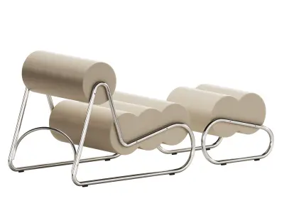 Fave Chair And Footstool By NORR11 3D model