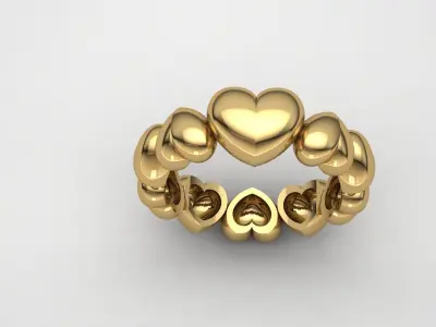 hearts party ring 3D model