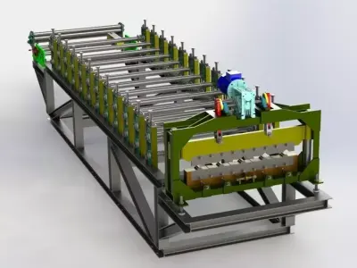 Roof Panel Roll Forming Machine 3D print model