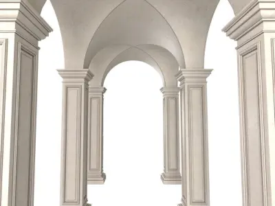 Arched Vaulted Gallery 3D model