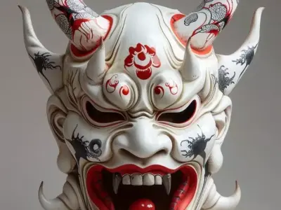 oni mask Low-poly 3D model