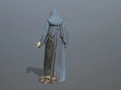 Man Statue  Low-poly 3D model