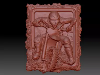 motorcyclist 3D print model