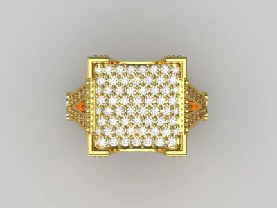 woman paris diamond ring jr00025 3D print model