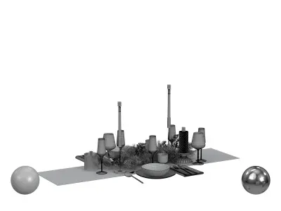 christmas table 3D model