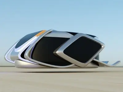 HoverBug futuristic vehicle 3D model