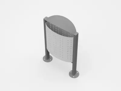 Fixable Trash Bin With Small Holes 3D model