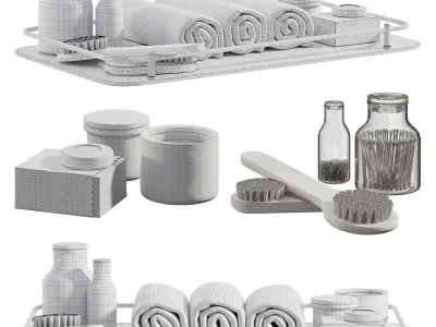 Bathroom Decorative Set 3D model