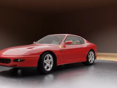 1992 Ferrari 456 GT - COMPLETE EDITION Low-poly 3D model