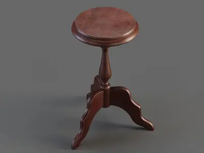 Wooden Flower Stand PBR Low-poly 3D model