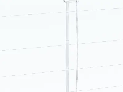 wall shower faucet Low-poly 3D model