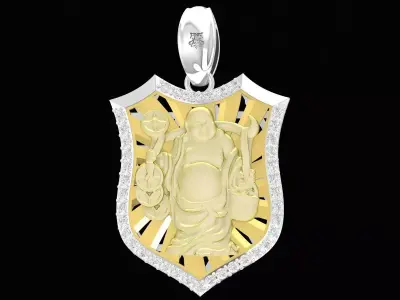 Luxury Shield Feng Shui Pendant 3D Jewelry Model  3479 3D print model