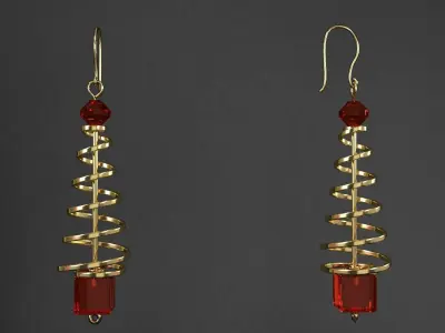 earrings 3D model
