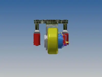 Forklift AGV Wheels 3D print model