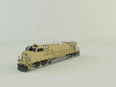 armored locomotive train 3D model