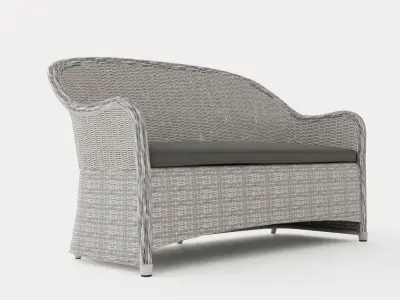 Roma 2 seater sofa Low-poly 3D model