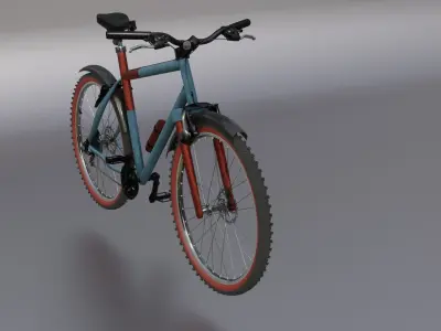 bicycle Low-poly 3D model 5