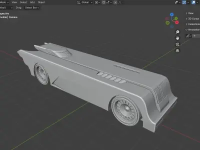 Batmobile - The animated series 3D model