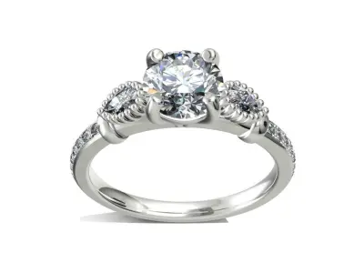 JEWELRY ENGAGEMENT RING STL FILE FOR DOWNLOAD AND PRINT- CC46 3D print model