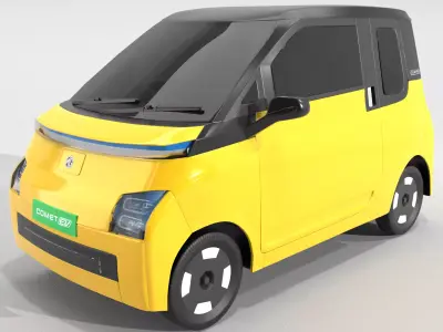 MG Comet Electrick Car Yellow 3D model