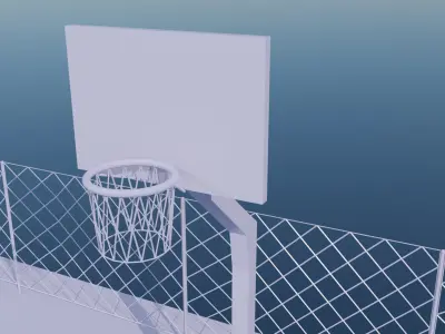 Basketball Court Scene 3D model
