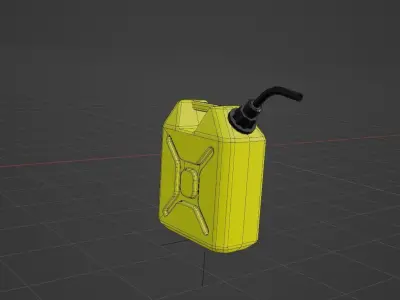 Shell Gasoline Pump Low-poly 3D model