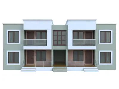 Modern House Low-poly 3D model