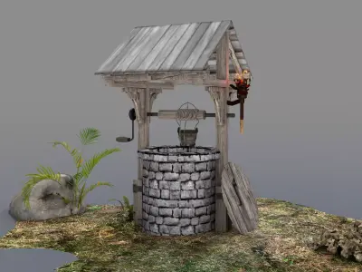 Medieval Water Well  3D model