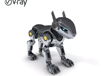 Futuristic Robotic Animal Model Pack for Game and Animation Low-poly 3D model