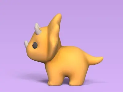 Little Triceratops 3D print model