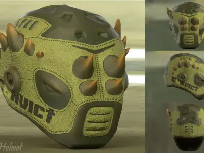 3D model Rhino Helmet Free low-poly 3D model