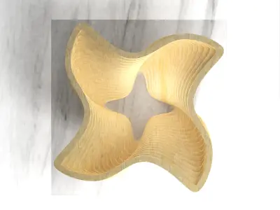 Parametric Coffee table typhoon CNC and Laser cutting files  DXF 3D model