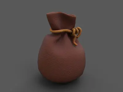 Loot Bag 4K Low-poly 3D model