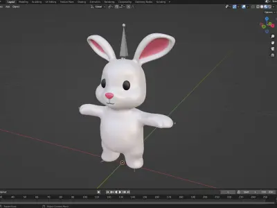 Little animal baby - Rabbit cute - Animated Low-poly 3D model