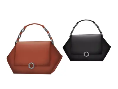 Leather Handbag Low-poly 3D model