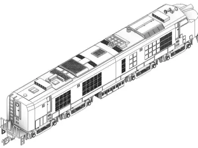 Gas Turbine Electric Locomotive UP51 - TT scale 3D print model