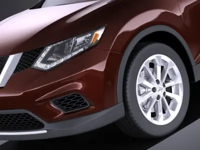 Nissan Rogue 2016 VRAY 3D model