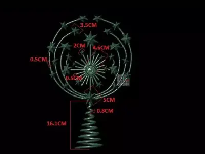 Christmas Decoration-Tree top-Candle Holder-Hanging Stars-Moon 3D print model