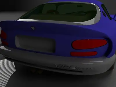 Sport car Low-poly 3D model