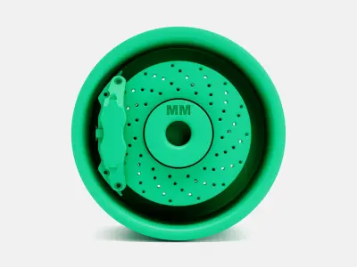 15x10 American Racing Vector Wheel and Brake 3D print model