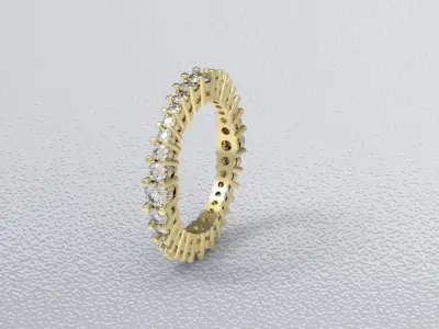 Eternity-diamond-ring 3D print model