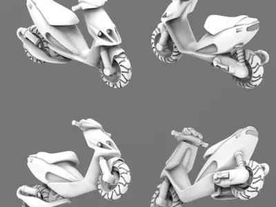 3D Printable Scooter Phantom f12 Malaguti 3D print model