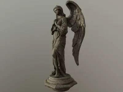 Stone Angel Statue 3D model
